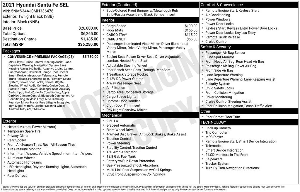 Used 2021 Black Hyundai SEL image 11