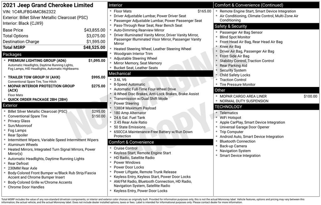Used 2021 Silver Jeep Limited image 9