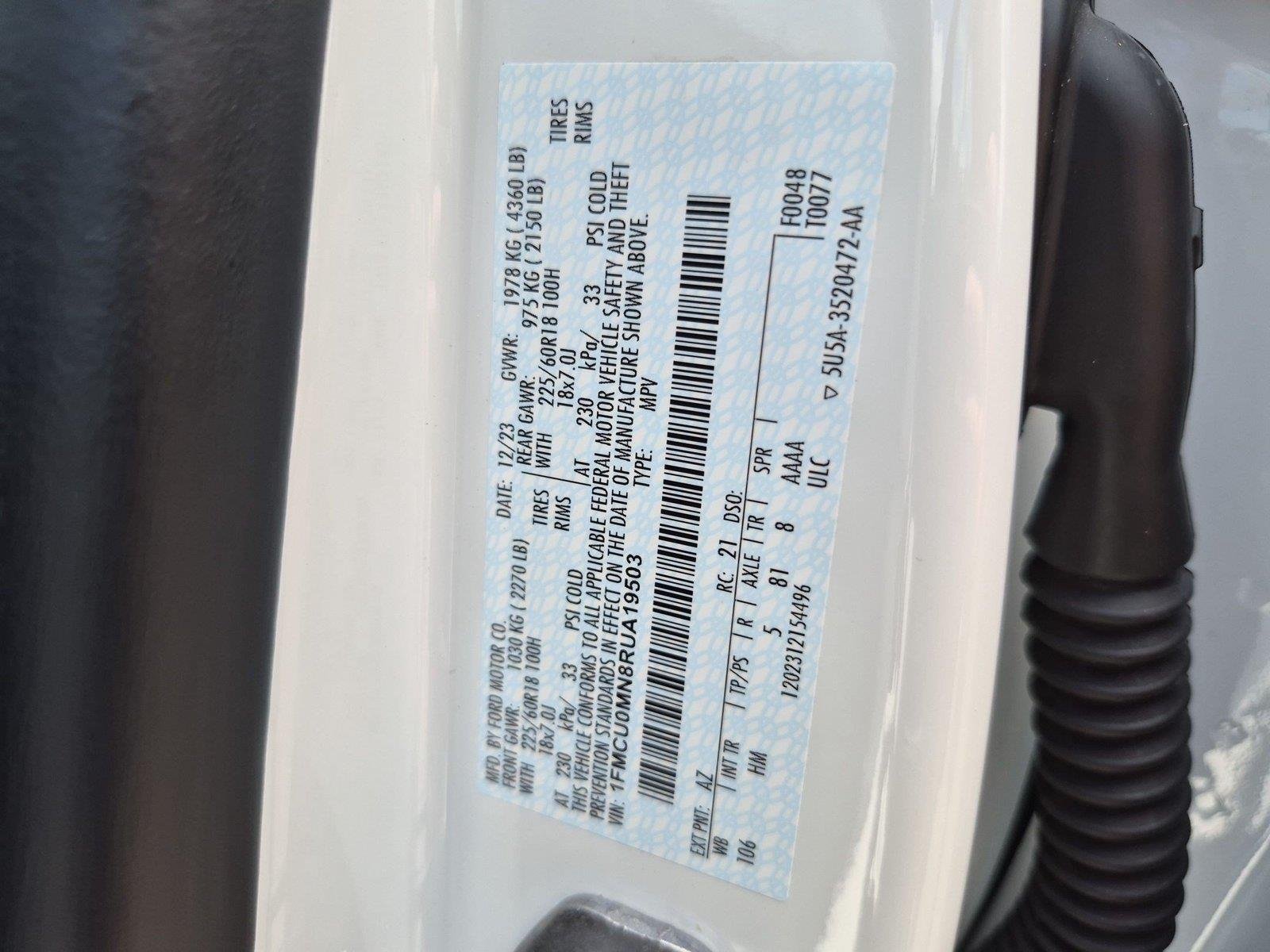 Used 2024 Star White Metallic Tri-Coat Ford ST-Line image 42