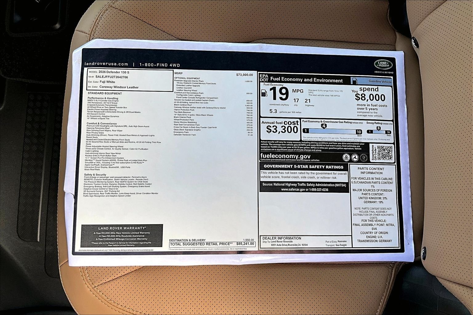 New 2026 Fuji White Land Rover S image 14