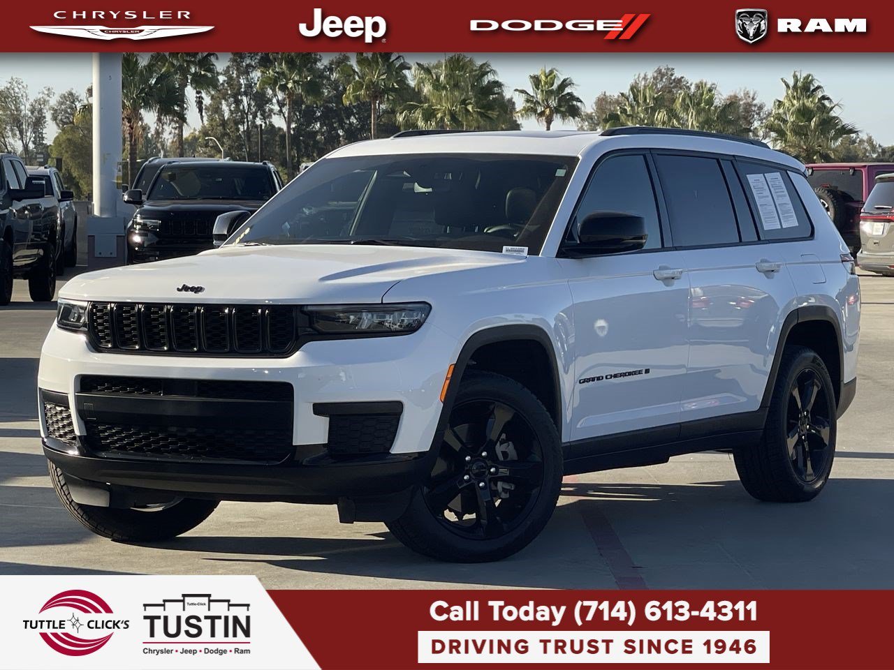 Used 2023 Bright White Clearcoat Jeep Altitude image 1