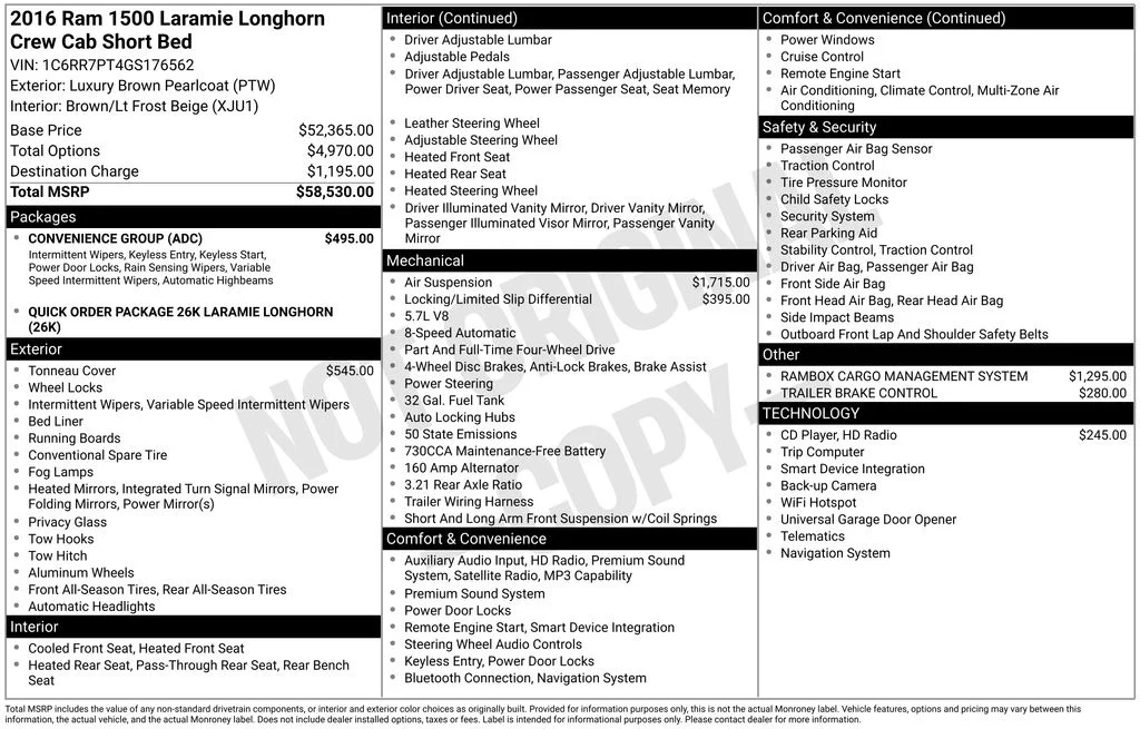 Used 2016 Brown Ram Laramie Longhorn image 6