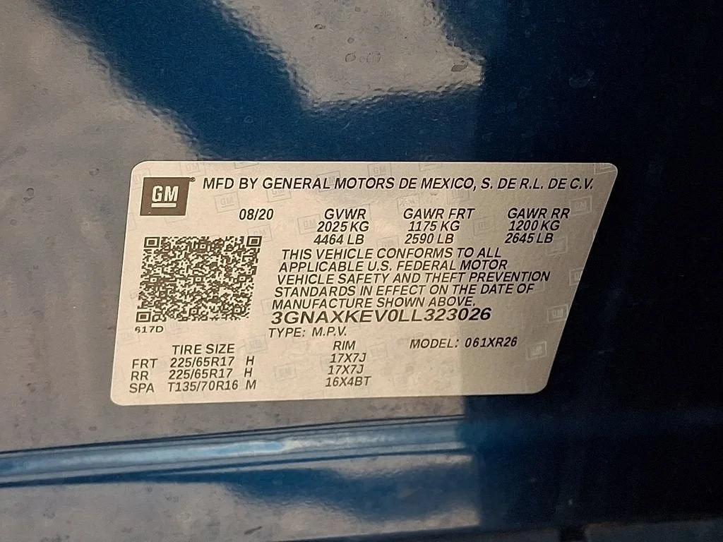 Used 2020 PACIFIC BLUE METALLIC Chevrolet LT image 61