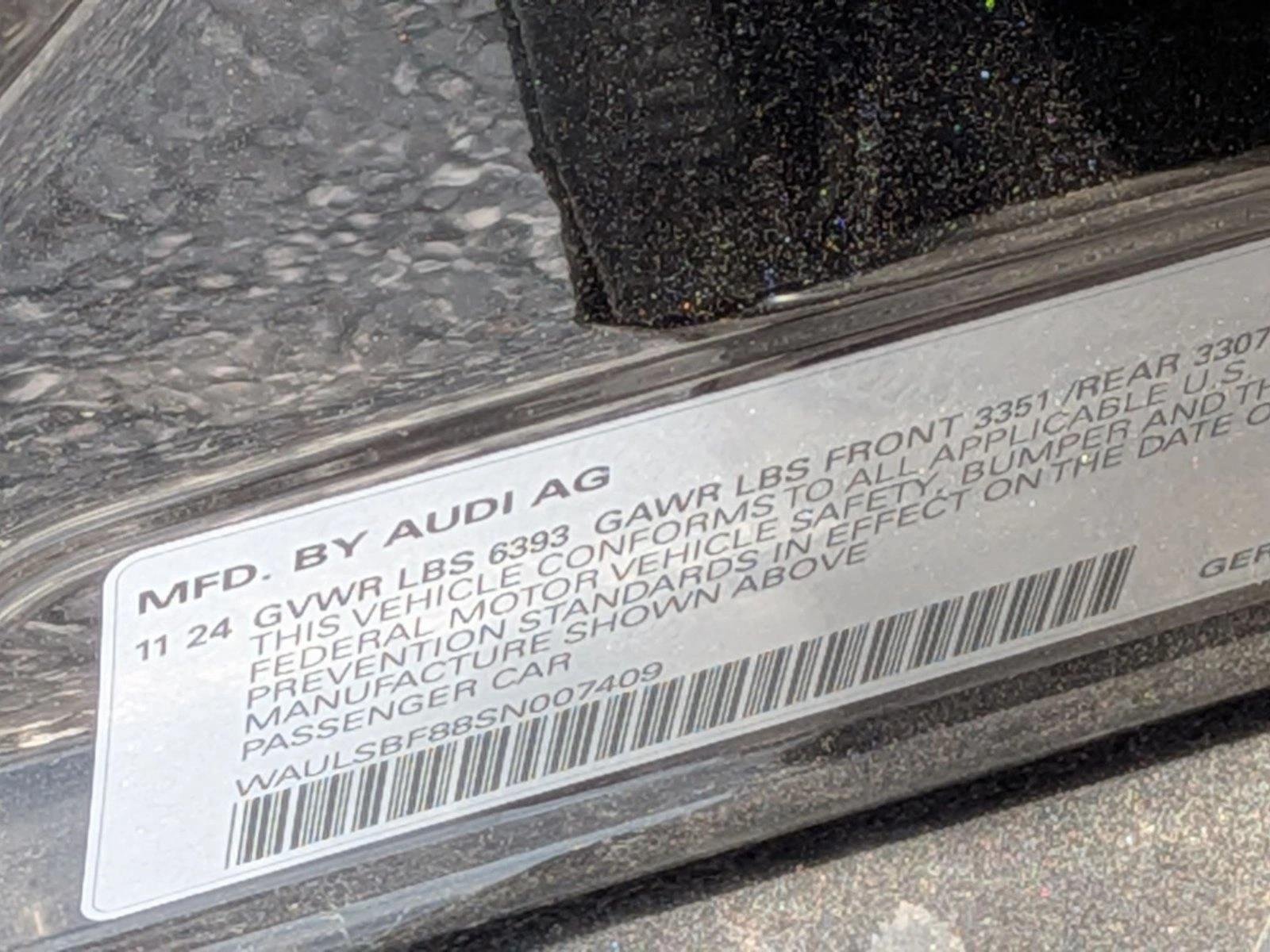 Used 2025 Mythos Black Metallic Audi  image 17