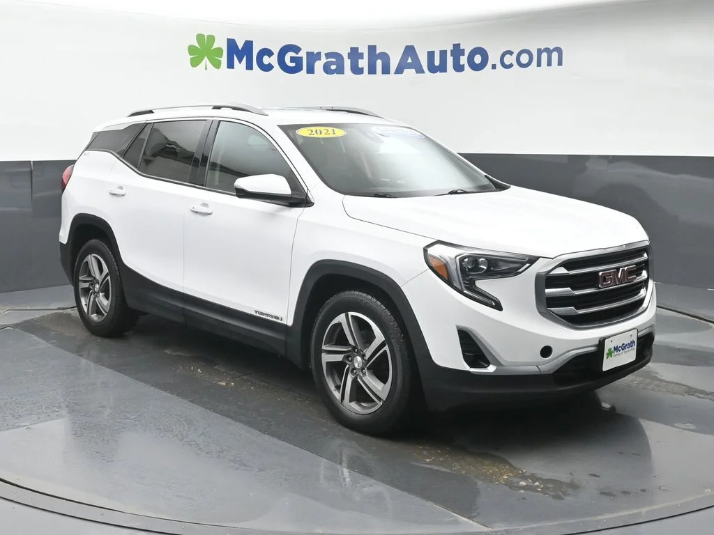 Used 2021 GMC Terrain SLT with VIN 3GKALPEV6ML312779 for sale in Cedar Rapids, IA