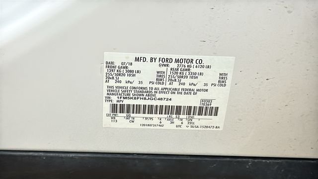 Used 2018 White Ford Limited image 33