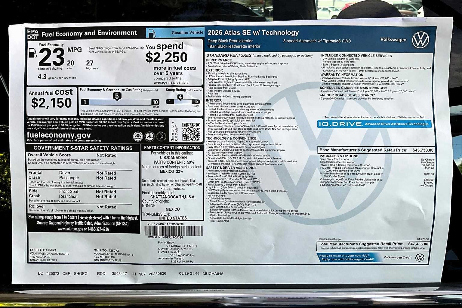 2026 Volkswagen Atlas SE w/Tech - Photo 19