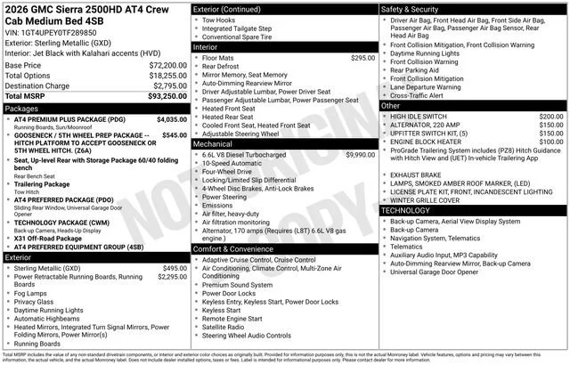 New 2026 Sterling Metallic GMC AT4 image 28