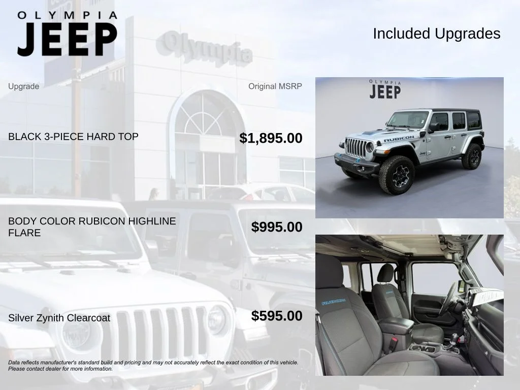 Used 2023 Silver Jeep Rubicon 4xe image 4