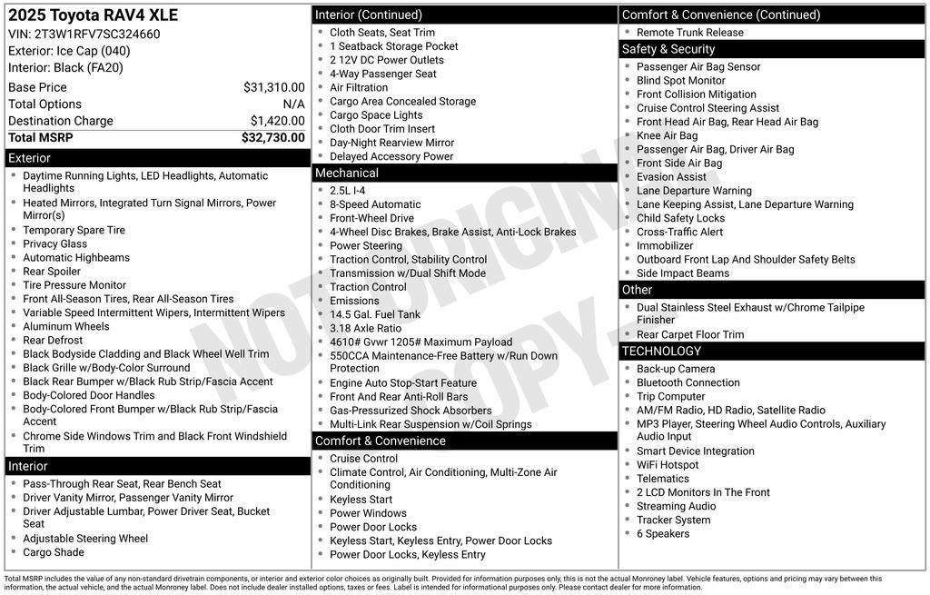 Used 2025 White Toyota XLE image 28