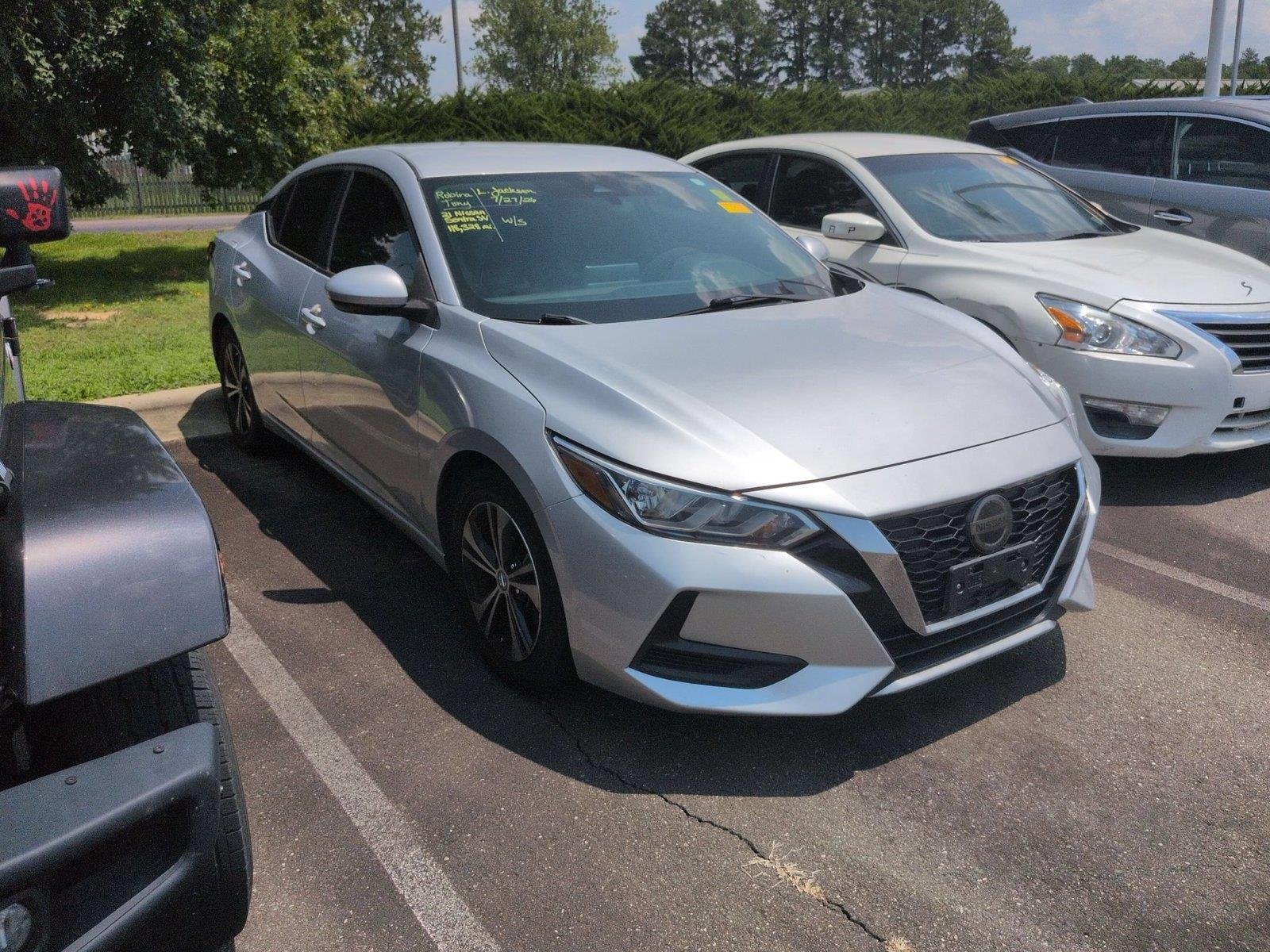 Used 2021 Brilliant Silver Metallic Nissan SV image 2