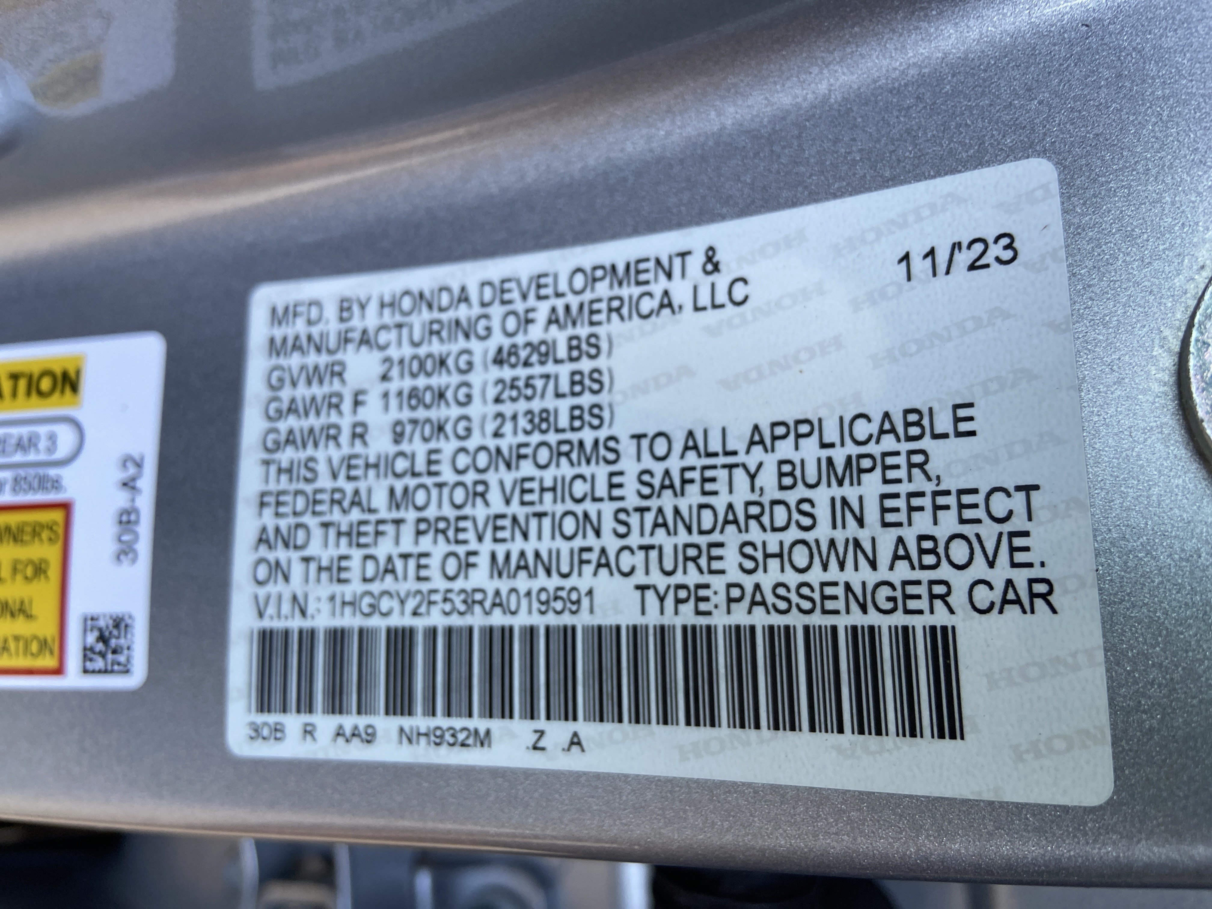 Used 2024 Solar Silver Metallic Honda Sport image 33