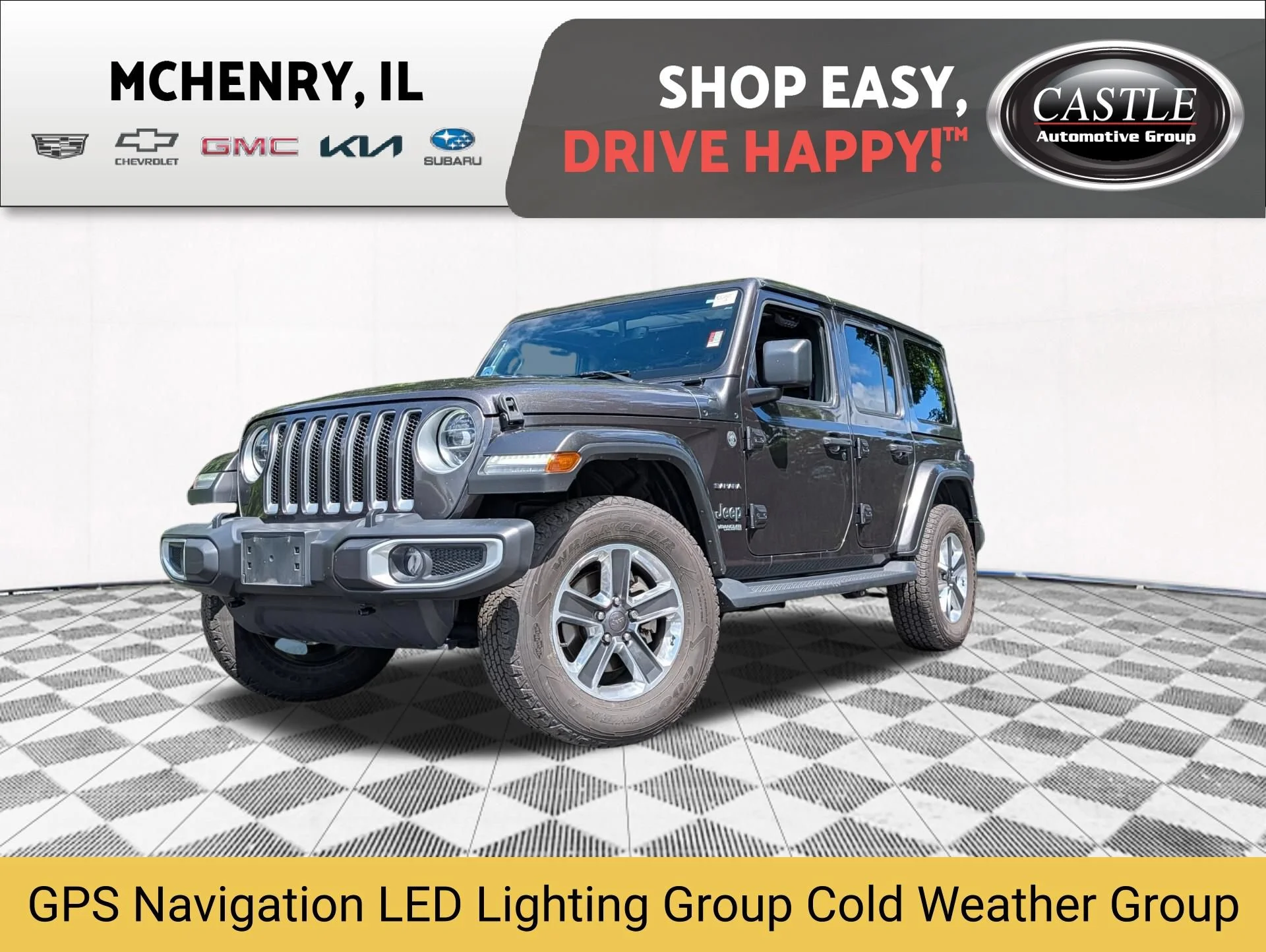 Used 2021 Gray Jeep Sahara 4x4 image 1