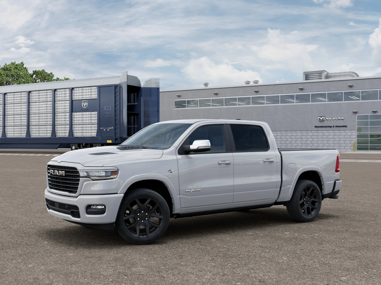 New 2026 Bright White Clear-Coat Exterior Paint RAM Laramie image 2