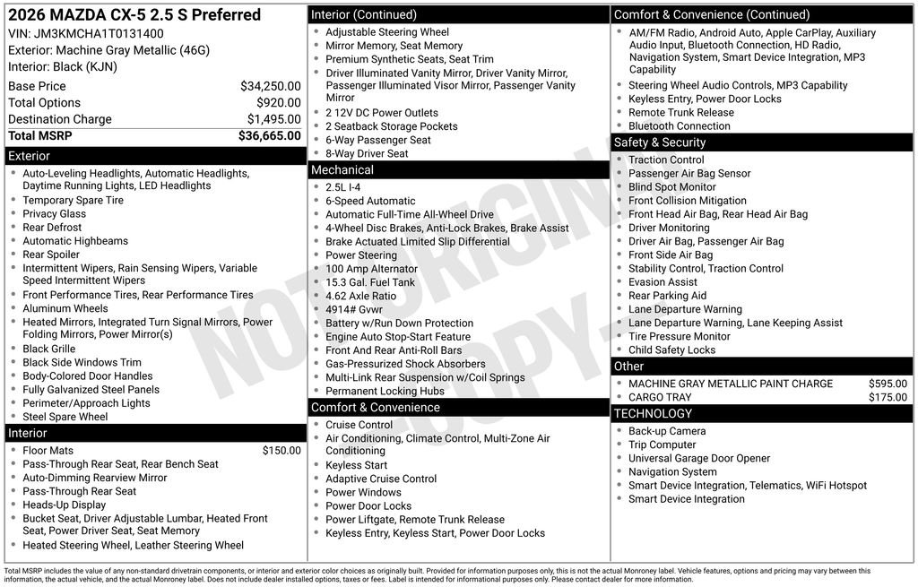 New 2026 Machine Gray Metallic Mazda 2.5 S Preferred AWD image 4