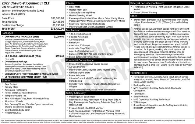 New 2027 Sterling Gray Metallic Chevrolet LT image 26