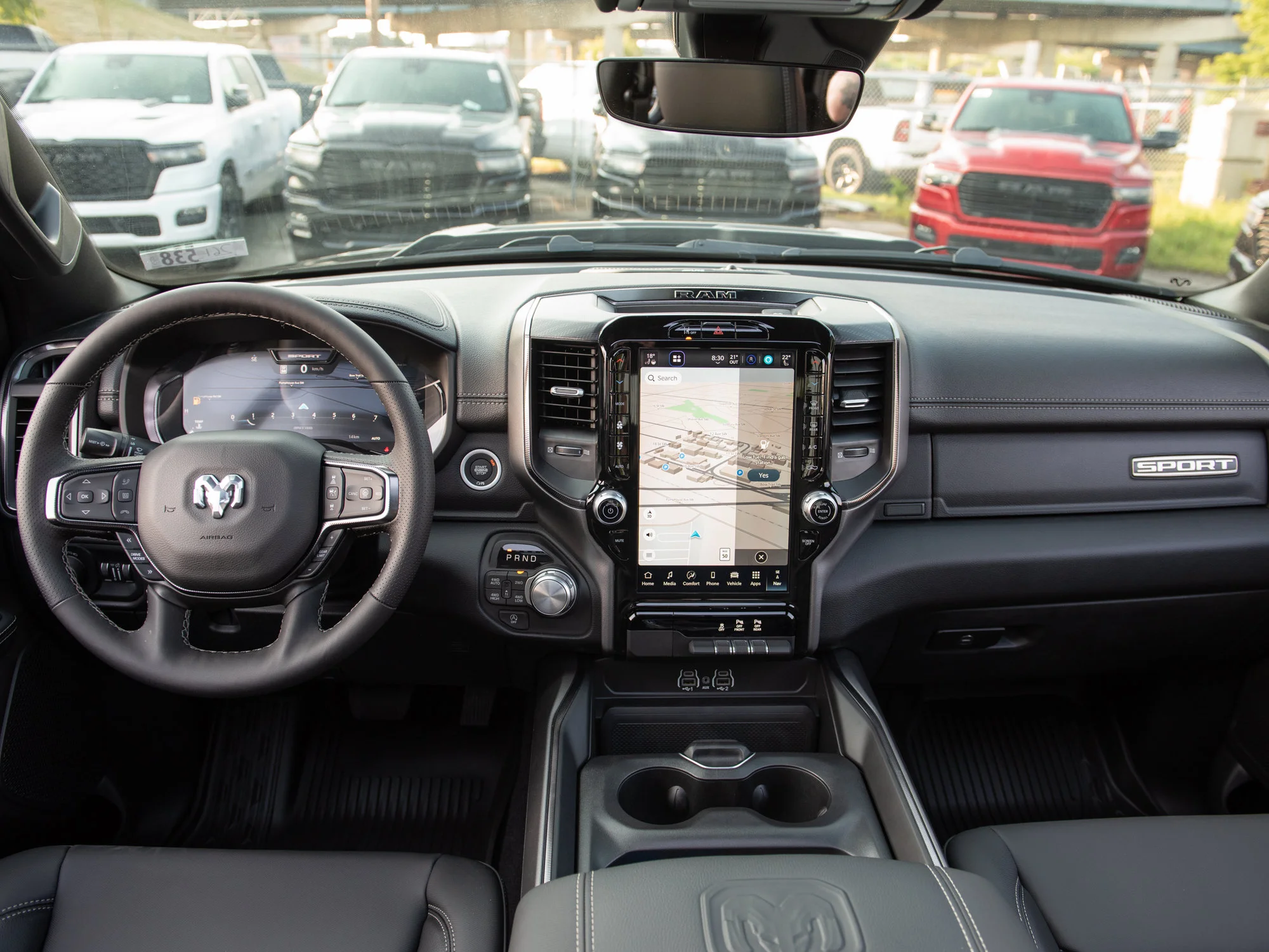 New 2026 Black RAM Sport* Crew Cab 4x4, Panoramic Sunroof, Heated Seats/Wheel, Alpine Audio image 12
