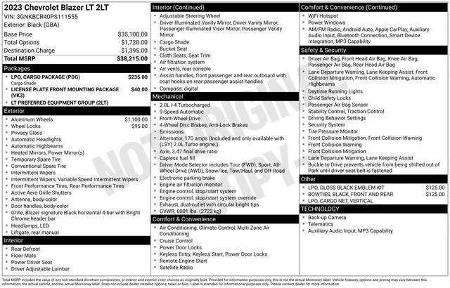 Used 2023 Black Chevrolet LT image 16