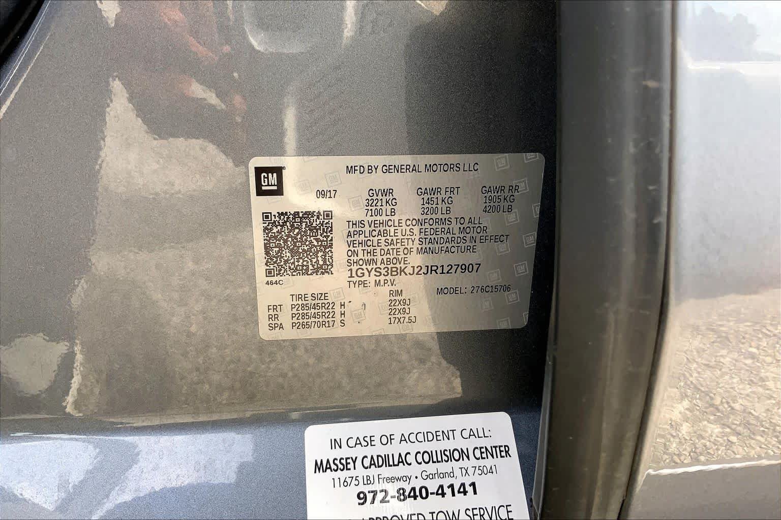 Used 2018 Satin Steel Metallic Cadillac Luxury image 36
