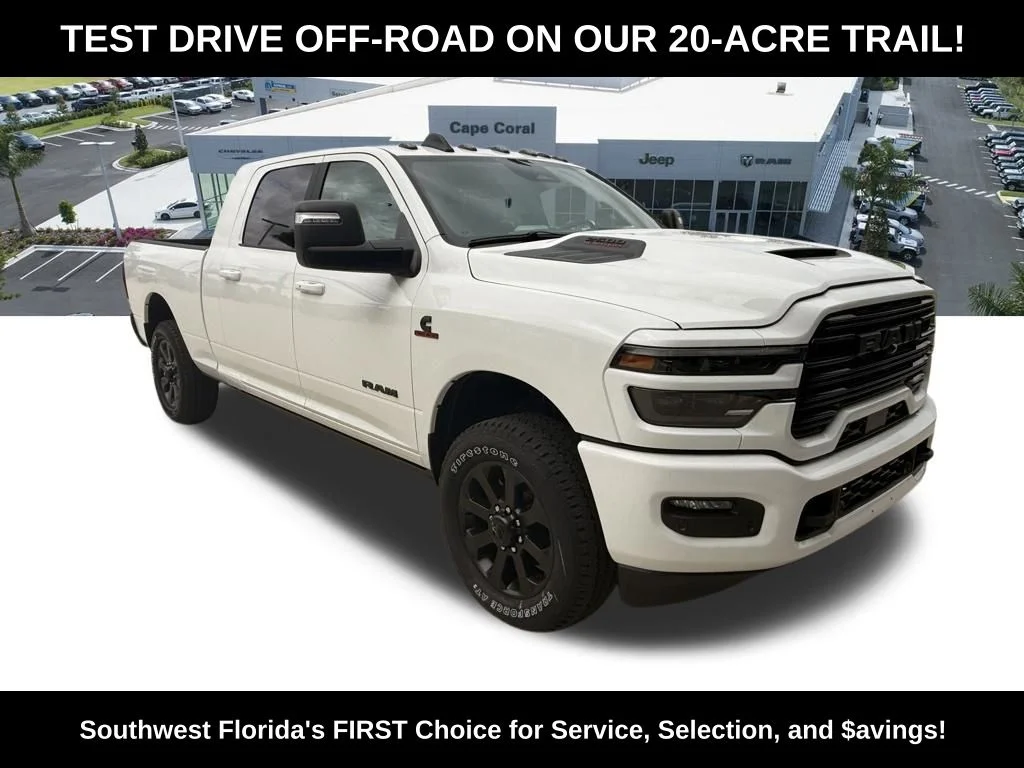 New 2026 Bright White Clear-Coat Exterior Paint RAM Laramie image 2