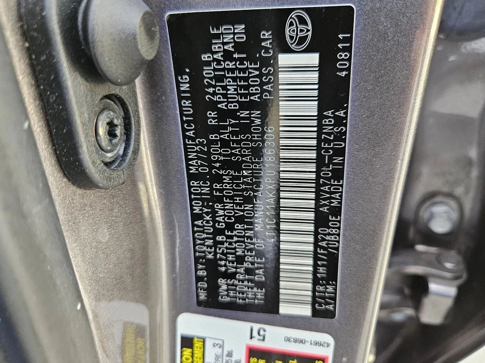 Used 2023 Predawn Gray Mica Toyota LE image 19