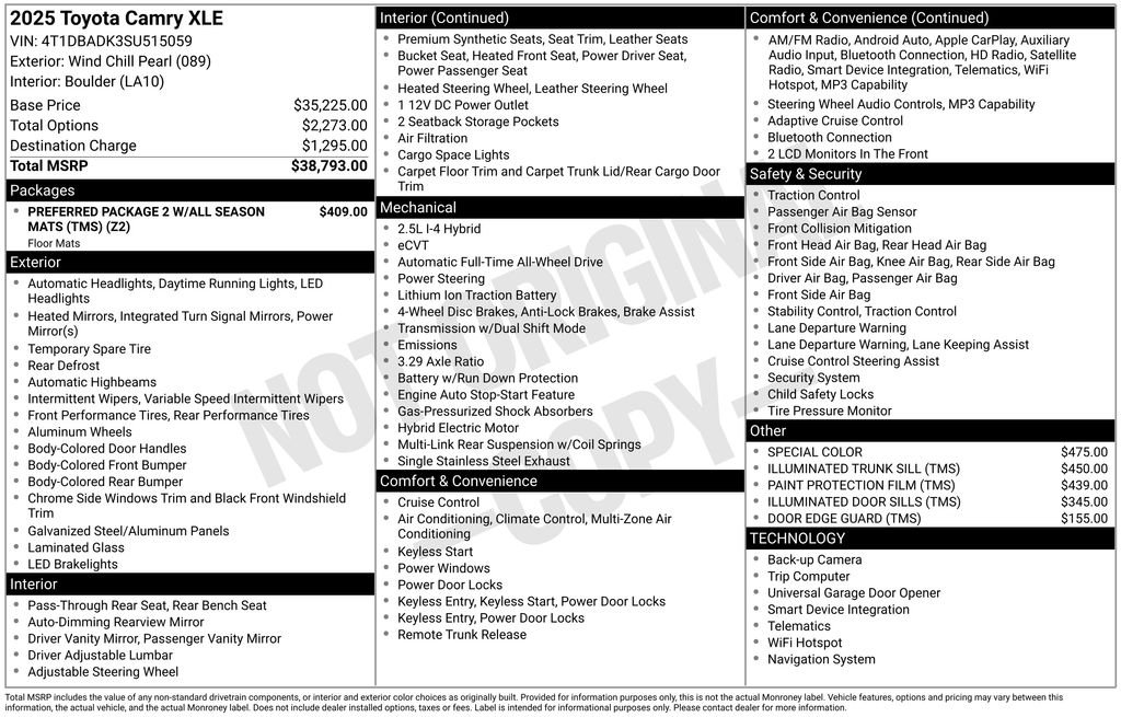 Certified Used 2025 Beige Toyota XLE image 12