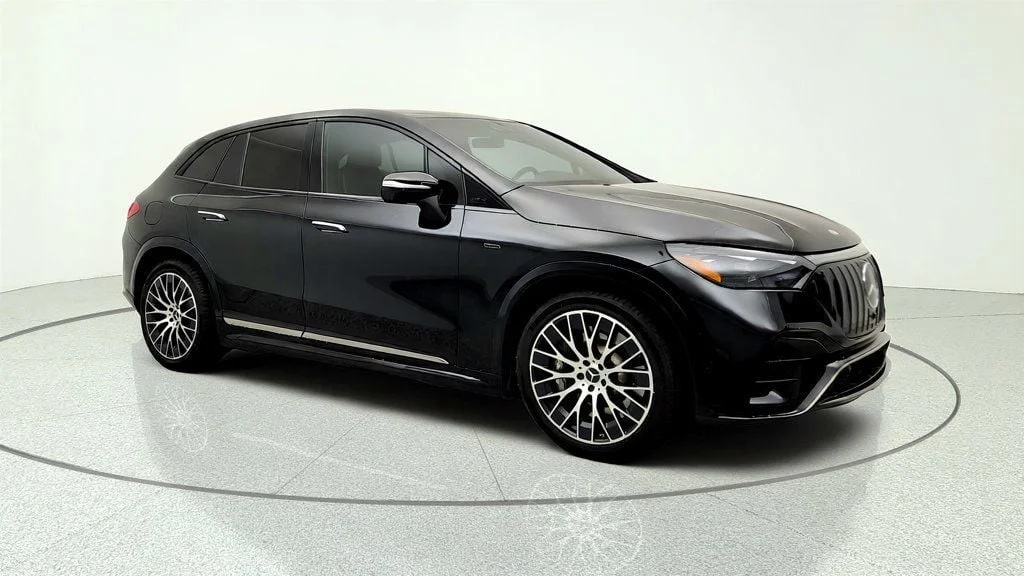 Used 2024 Black Mercedes-Benz AMG® EQE 4MATIC+ SUV w/ Carbon Fiber Trim & AMG® Night Package image 3