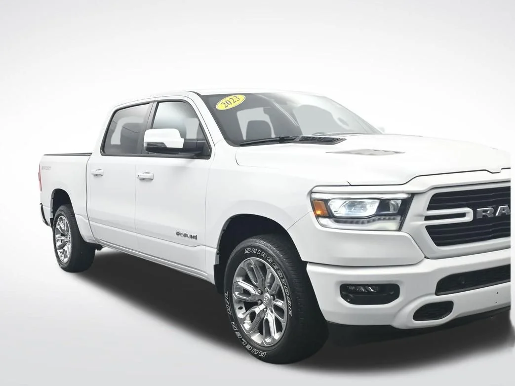 Used 2023 Bright White Clearcoat Ram Laramie image 3