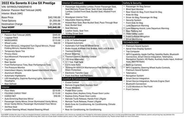 Used 2022 Red Kia X-Line SX Prestige image 24