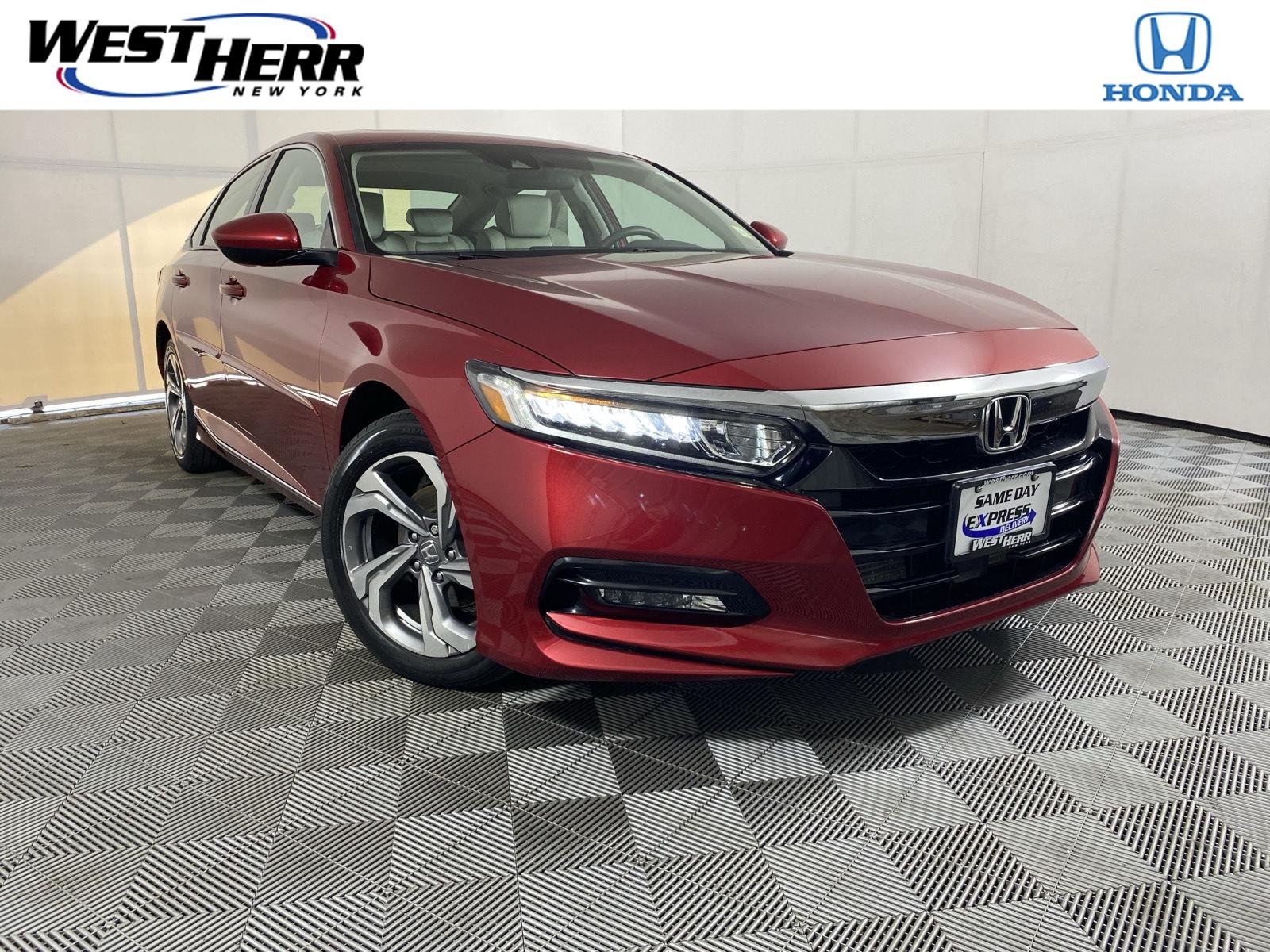 Used 2018 Radiant Red Metallic Honda EX 1.5T image 1