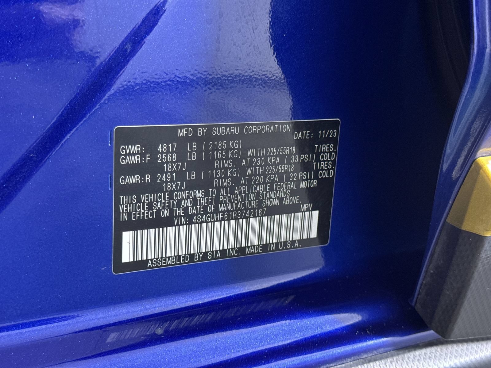 Certified Used 2024 Sapphire Blue Pearl Subaru Sport image 12