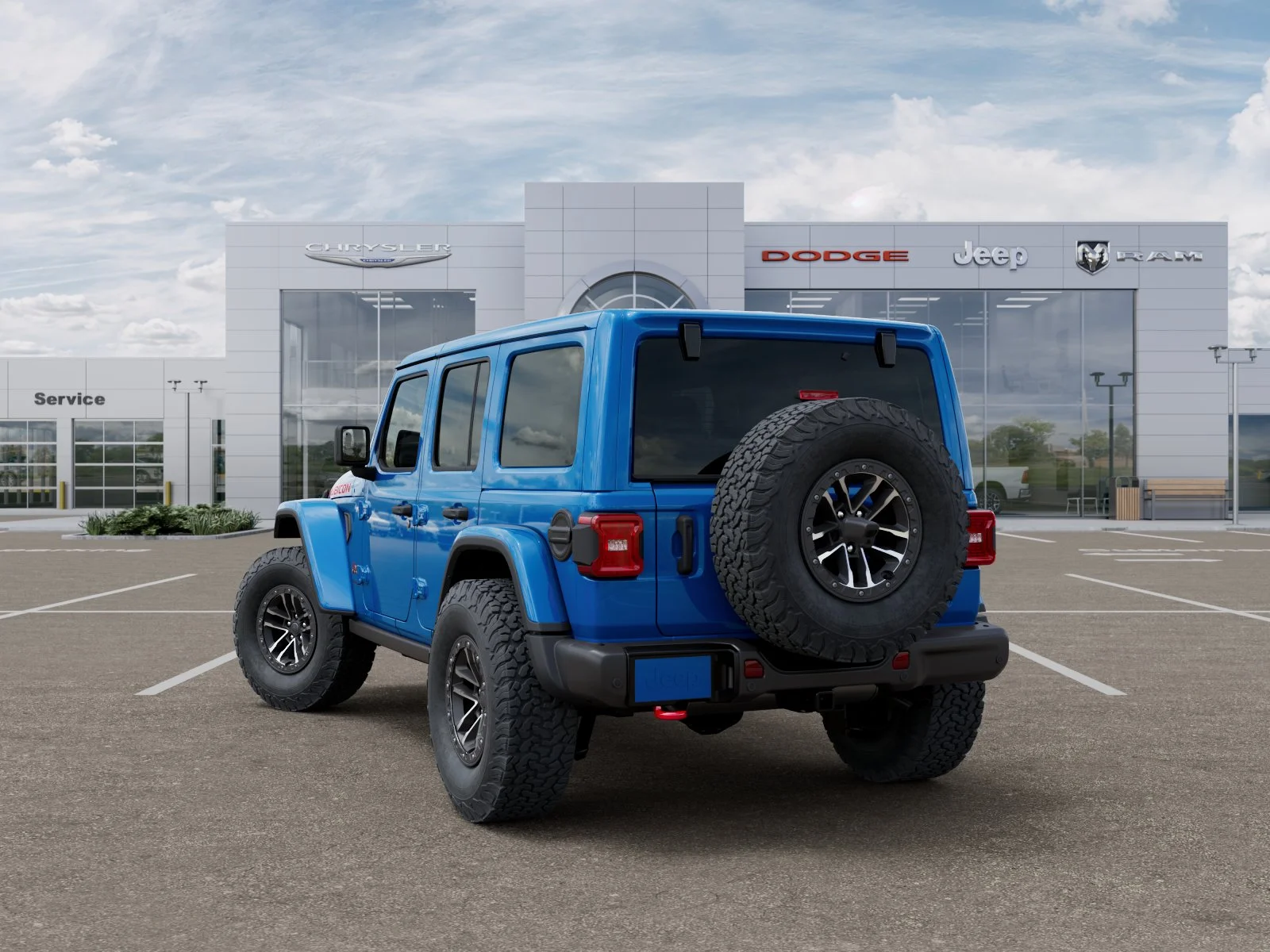 New 2026 Hydro Blue Pearl-Coat Exterior Paint Jeep Rubicon X image 38