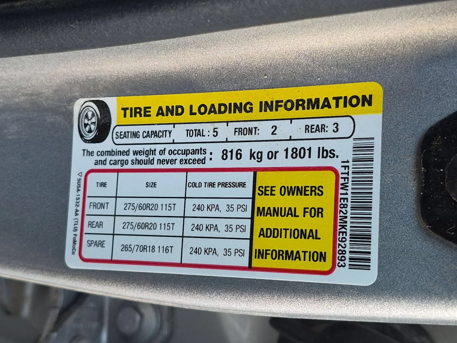Used 2021 Iconic Silver Metallic Ford LARIAT image 17