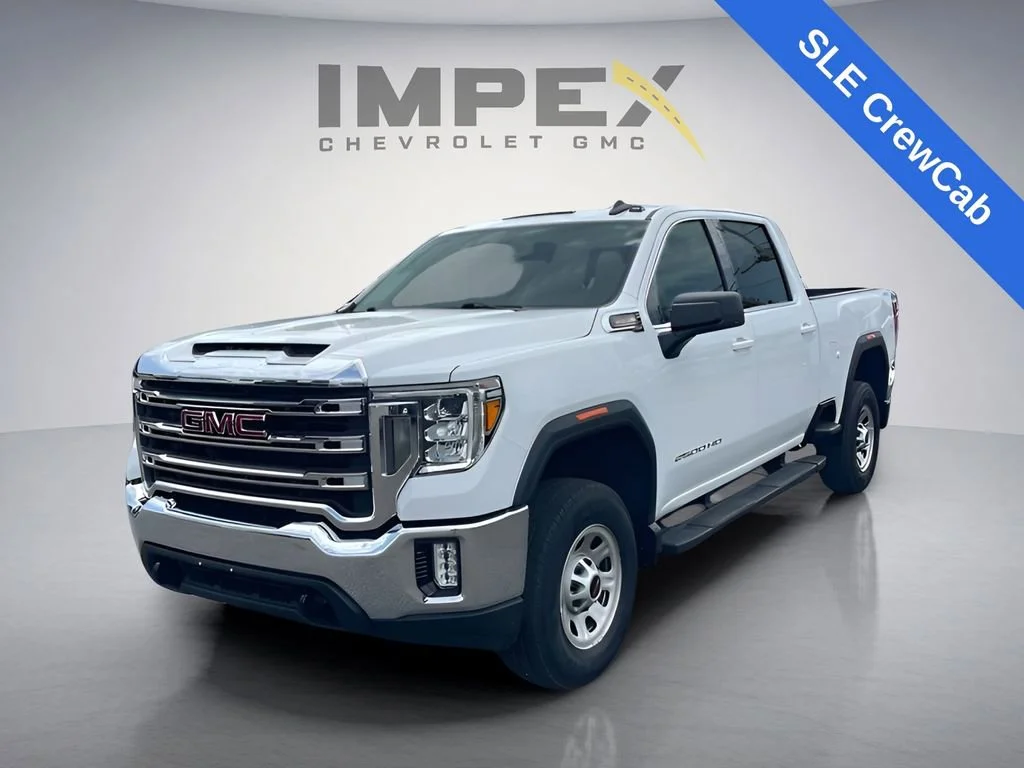 Summit White 2023 GMC Sierra 2500HD SLE Crew Cab 4WD Pickup Truck Four-Wheel Drive