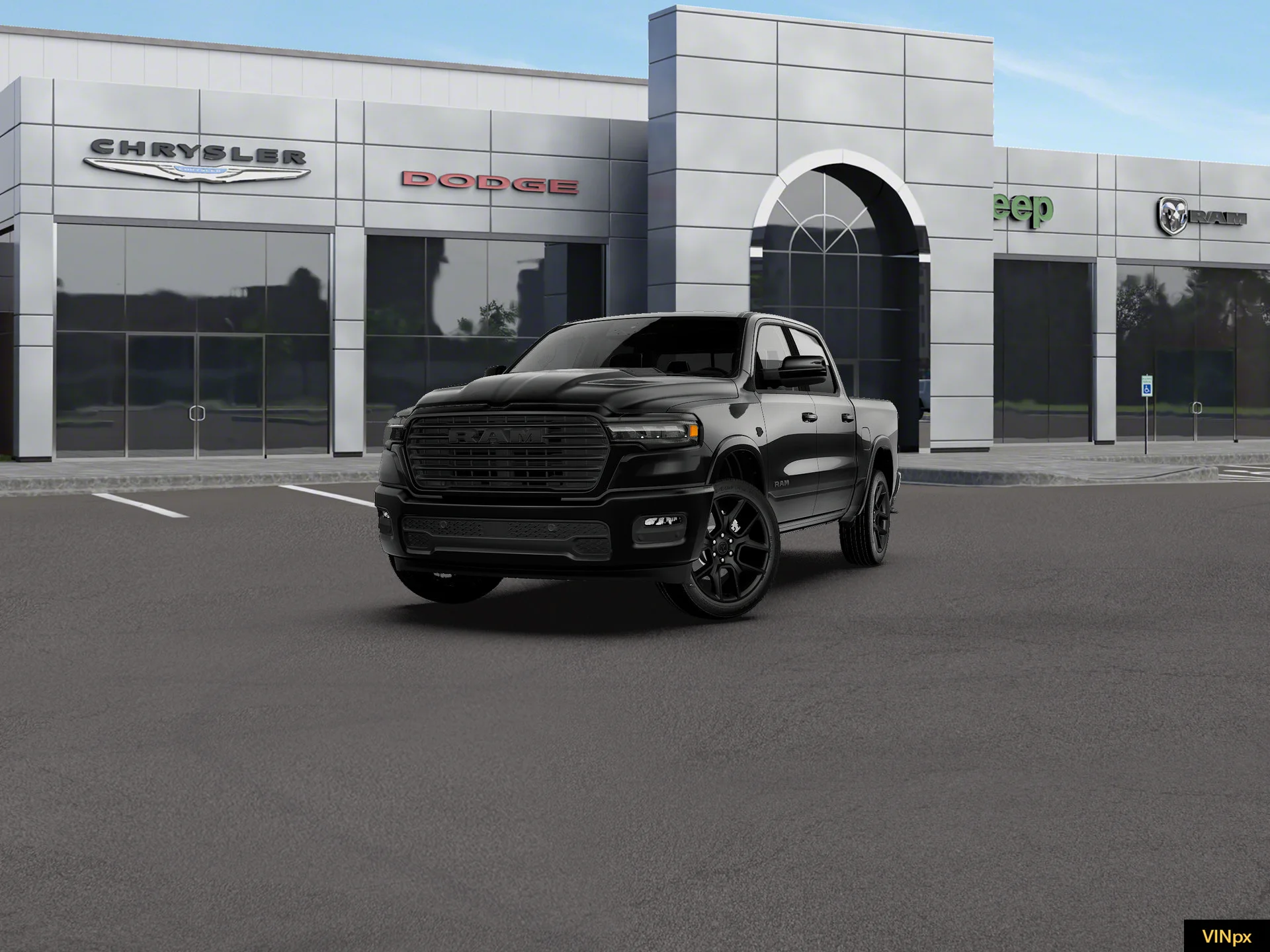 New 2027 Diamond Black Crystal Pearlcoat Ram Laramie image 1