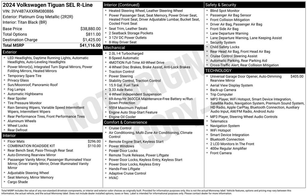 2024 Volkswagen Tiguan SEL R-LINE - Photo 38