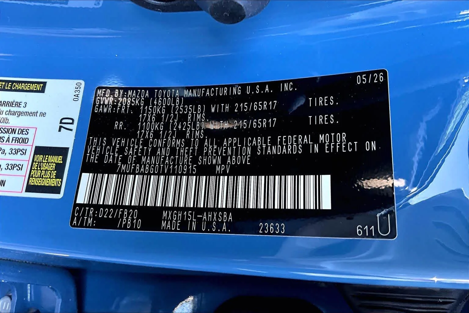 New 2026 Cavalry Blue/Jet Black Toyota Hybrid SE image 18