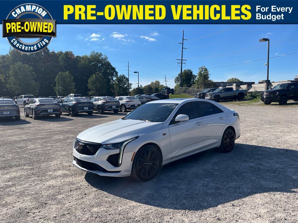 Used 2021 Crystal White Tricoat Cadillac Sport image 1