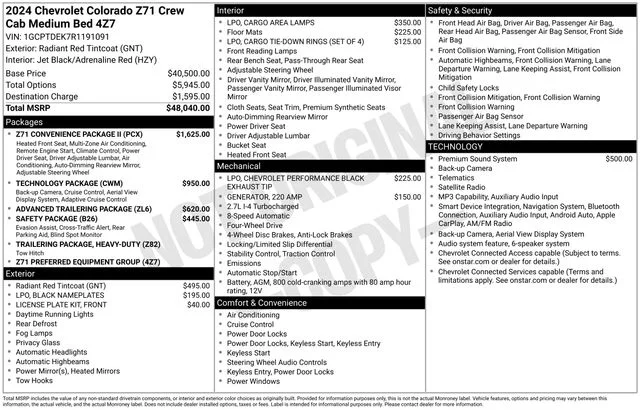 Used 2024 Radiant Red Chevrolet Z71 image 37