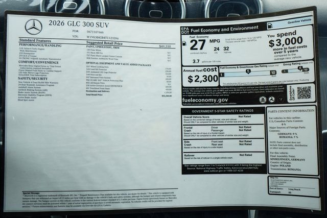 New 2026 Polar White Mercedes-Benz GLC 300 image 32