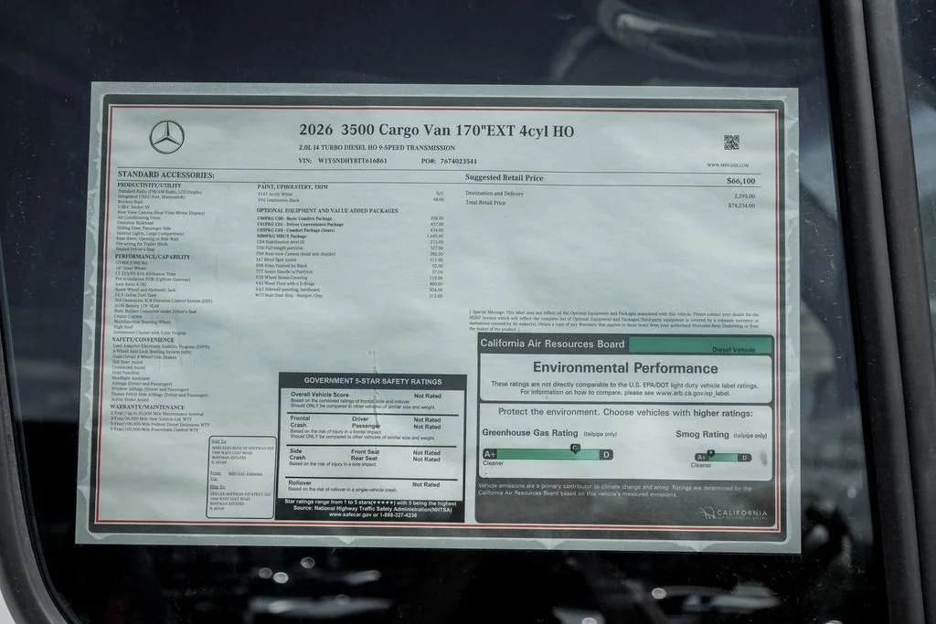 New 2026 Arctic White Mercedes-Benz Cargo 170 WB image 51