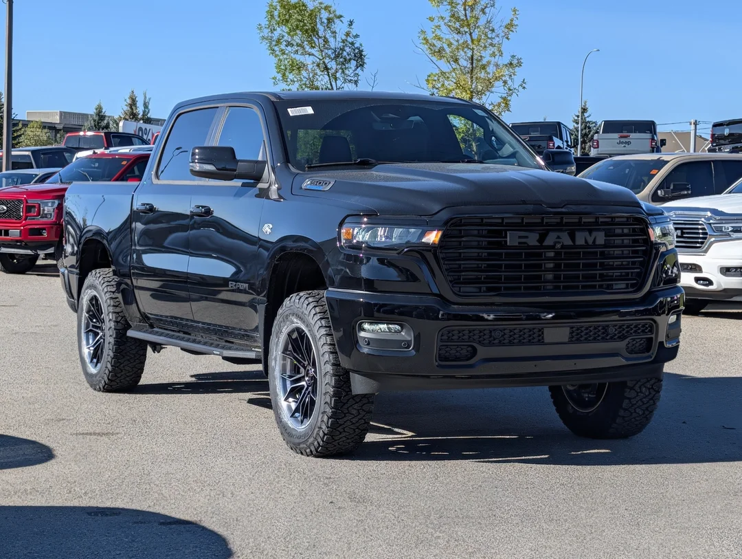 New 2026 Black RAM Sport - - LIFT KIT - FUEL WHEELS - OFFROAD RUNNING BOARDS - Remote Start - Tow Hitch image 2