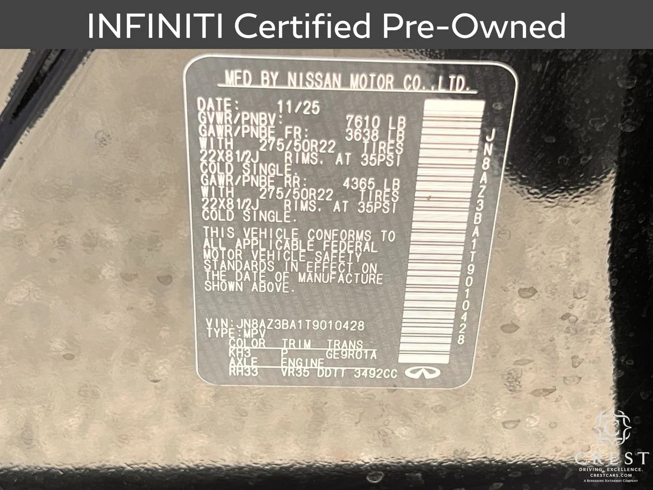 Certified Used 2026 Black Obsidian INFINITI LUXE image 33