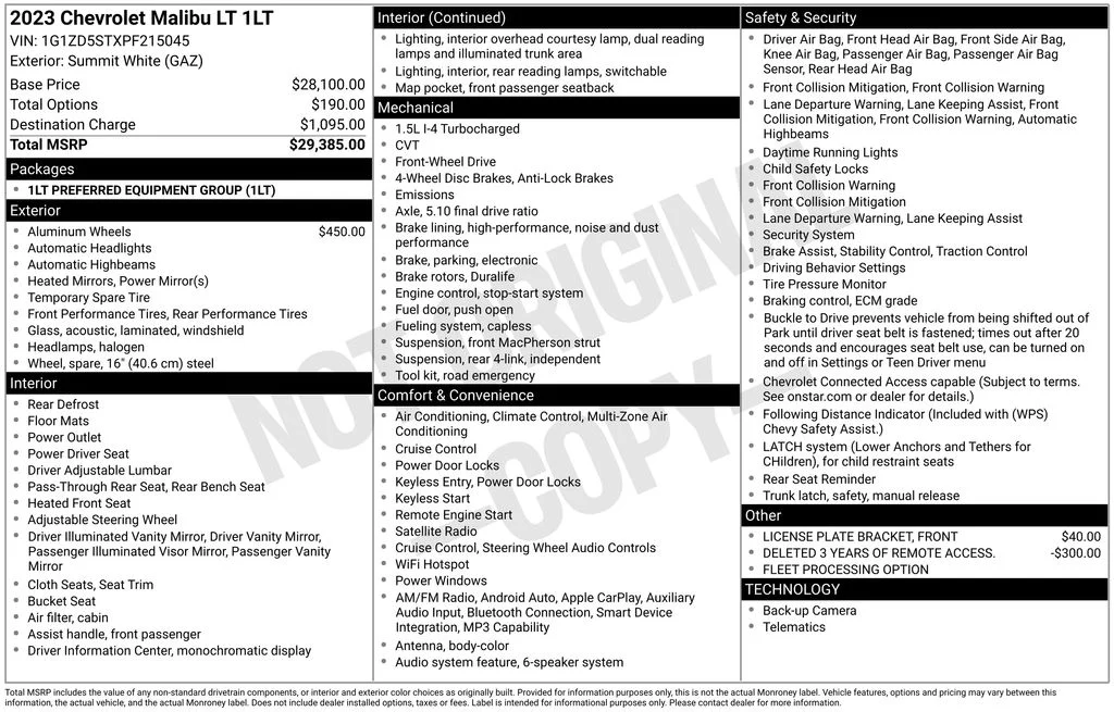 Used 2023 White Chevrolet LT image 6