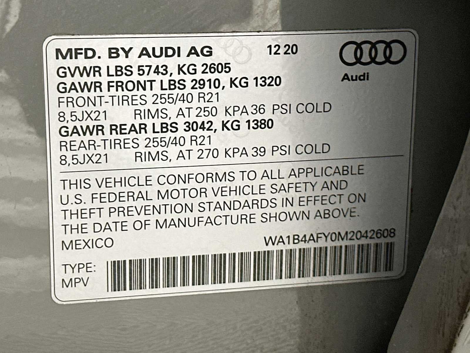 Used 2021 Quantum Gray Audi Premium Plus image 30