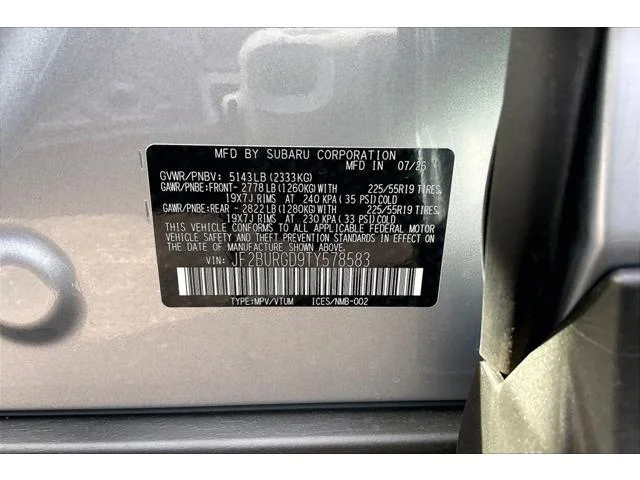 New 2026 ICE SILVER METALLIC Subaru Limited XT image 28