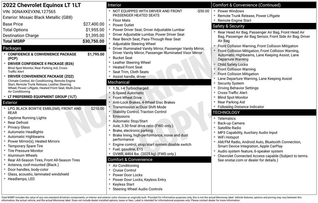 Used 2022 Black Chevrolet LT image 7