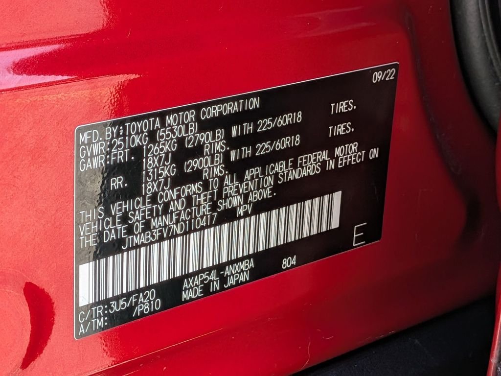 Used 2022 Red Toyota SE image 35