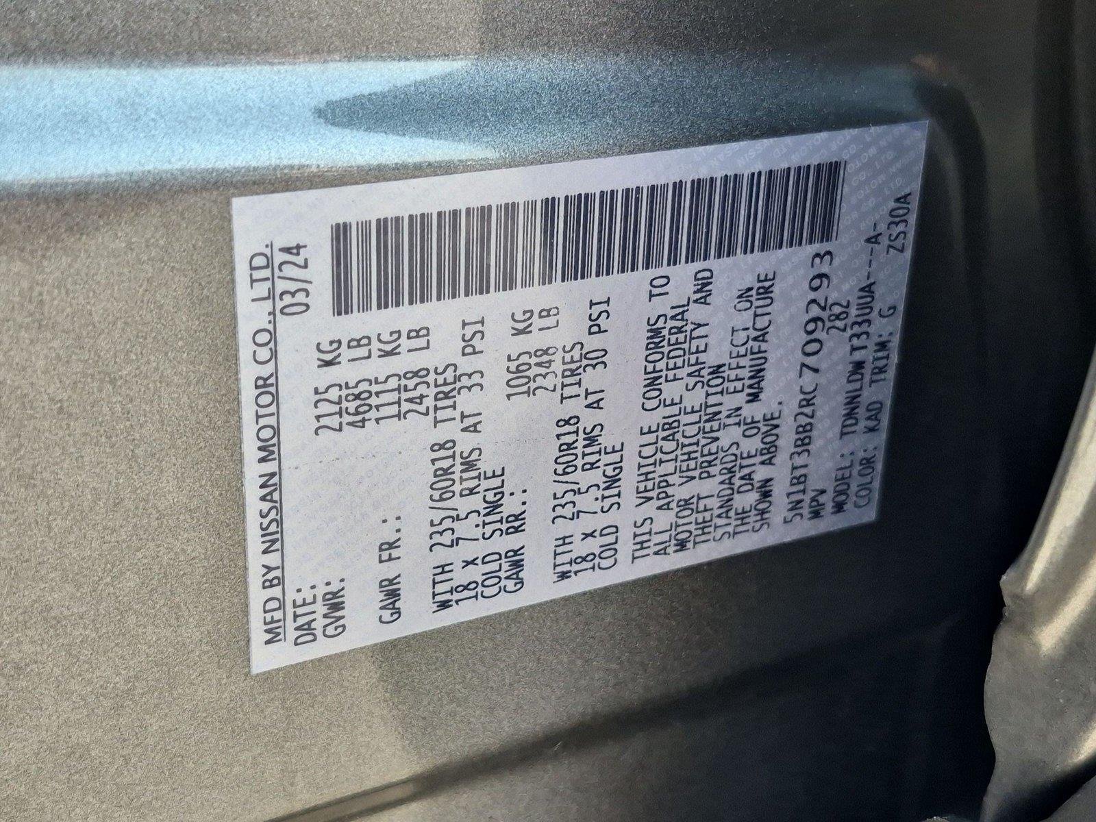 Used 2024 Gun Metallic Nissan SV image 39