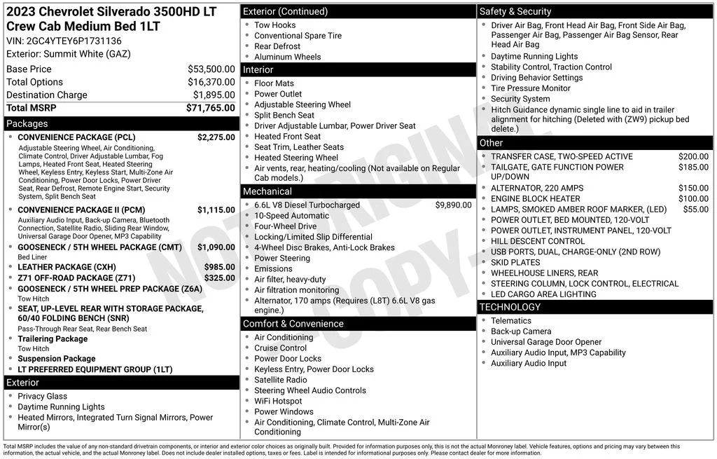 Used 2023 White Chevrolet LT image 2